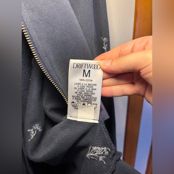 NWT Driftwood full zip embroidered hoodie in blue bouquet - Picture 7 of 10